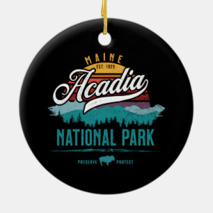 NATIONALER PARK RETRO SONNENURLAUB KERAMIK ORNAMENT