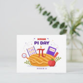 Nationaler Pi-Tag Postkarte (Stehend Vorderseite)