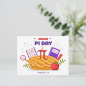 Nationaler Pi-Tag Postkarte (Stehend Vorderseite)