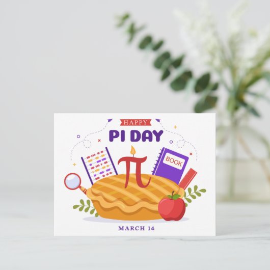 Nationaler Pi-Tag Postkarte (Stehend Vorderseite)