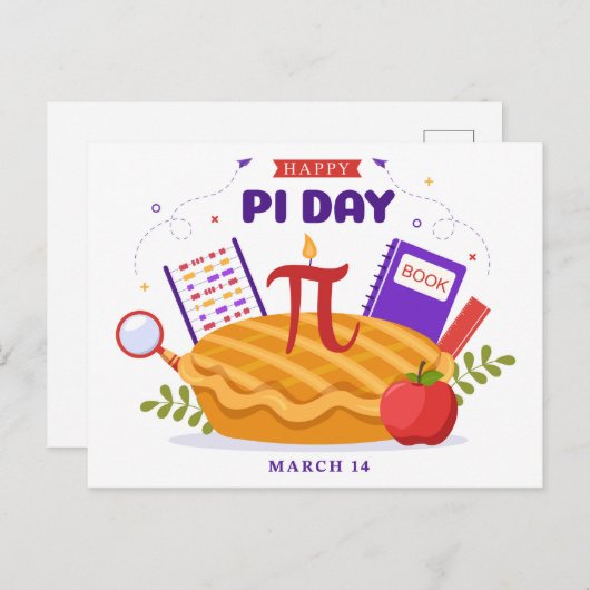 Nationaler Pi-Tag Postkarte (Vorne/Hinten)
