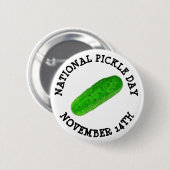 Nationaler Pickle Day 14. November Feiertage Button (Vorne & Hinten)