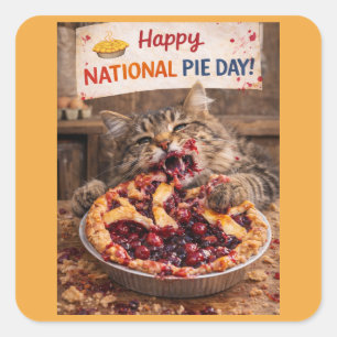 Nationaler Pie-Tag-Aufkleber Quadratischer Aufkleber
