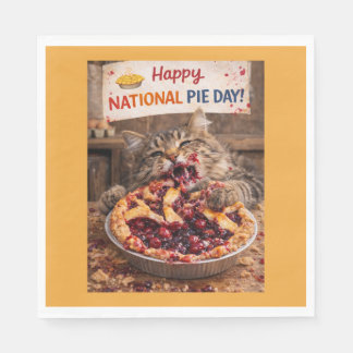 Nationaler Pie-Tag-Katzen-Servietten Serviette