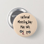 Nationaler Piercing Day 16. Mai Funny Holidays Sch Button (Vorne & Hinten)