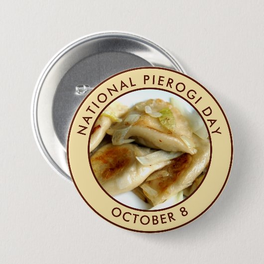 Nationaler Pierogi-Tag Button (Vorne & Hinten)