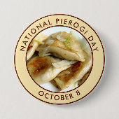 Nationaler Pierogi-Tag Button (Vorderseite)