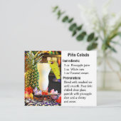 Nationaler Piña Colada Tageskarte Postkarte (Stehend Vorderseite)