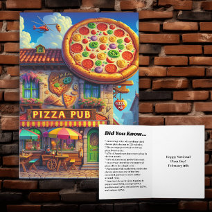 Nationaler Pizzaag   Feierliche Feiertage Karte