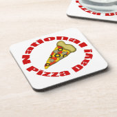 Nationaler Pizzatag! Getränkeuntersetzer (Linke Seite)
