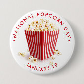 Nationaler Popcorntag Button (Vorderseite)