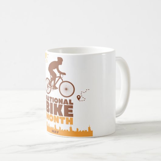 Nationaler Radmonat Kaffeetasse (VorderseiteRechts)