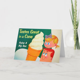 Nationaler Retro-Eiscreme-Tag Karte