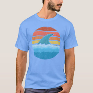Nationaler Retro-Tag Vintage Alter Klassischer Hai T-Shirt