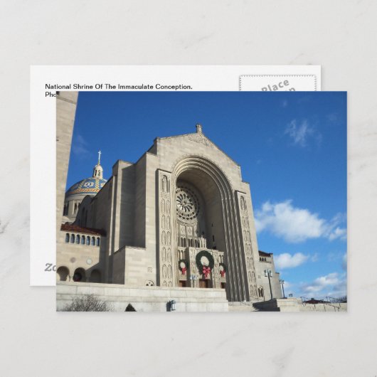 Nationaler Schrein der unbefleckten Empfängnis Postkarte (Vorne/Hinten)