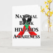 Nationaler Schwarzer HIV/Aids-Aufklärungstag Karte (Gelbe Blume)