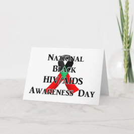 Nationaler Schwarzer HIV/Aids-Aufklärungstag Karte