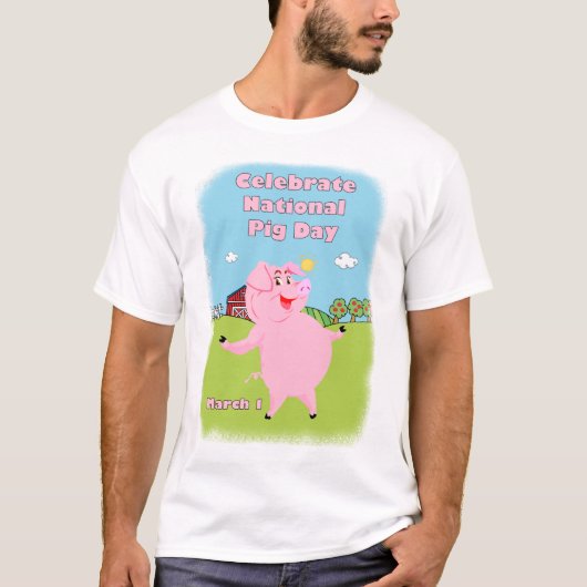 Nationaler Schwein-Tag am 1. März T-Shirt (Vorderseite)