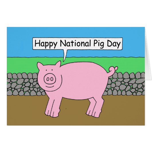 Nationaler Schweinetag - März 1. (Vorderseite (Horizontal))