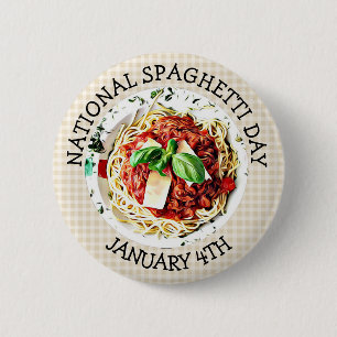 Nationaler Spaghetti-Tag 4. Januar Button