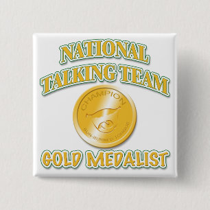 Nationaler sprechenteam-Goldmedaillengewinner Button