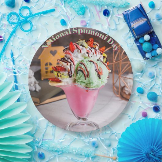 Nationaler Spumoni-Tag Pappteller (Party)