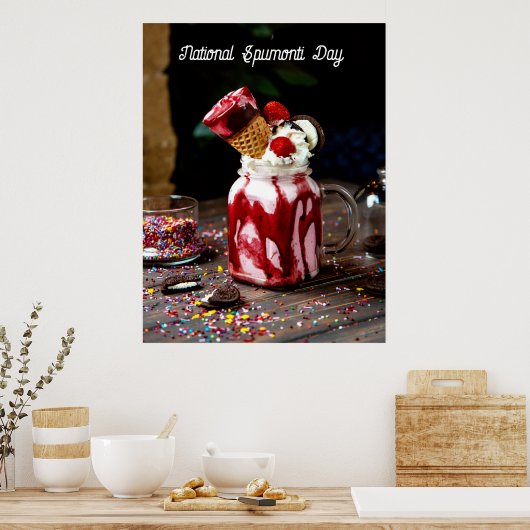 Nationaler Spumoni-Tag Poster (Küche)