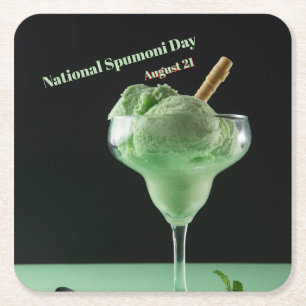 Nationaler Spumoni-Tag Rechteckiger Pappuntersetzer