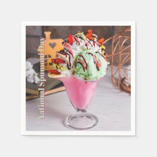 Nationaler Spumoni-Tag Serviette