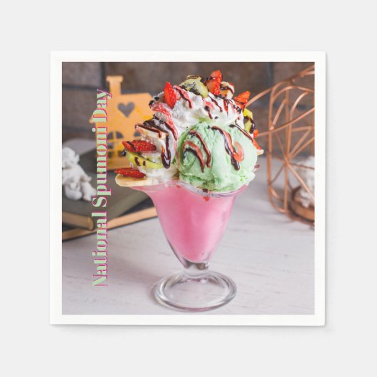 Nationaler Spumoni-Tag Serviette (Vorderseite)