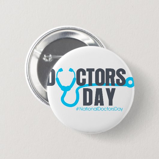 Nationaler Tag der Ärzte Button (Vorne & Hinten)
