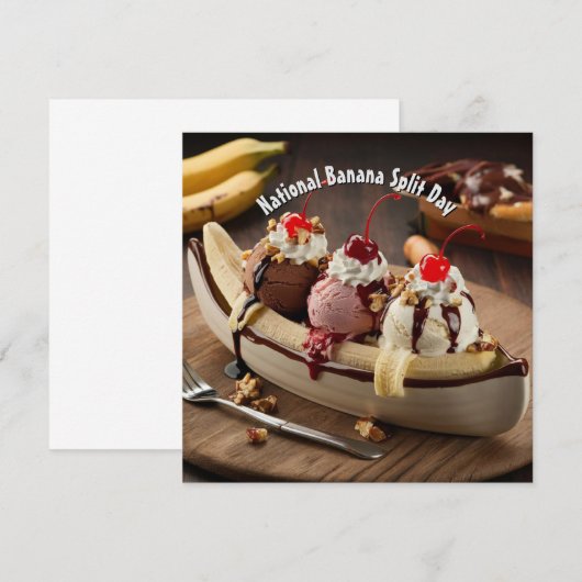 Nationaler Tag der Bananensplit (Vorne/Hinten)