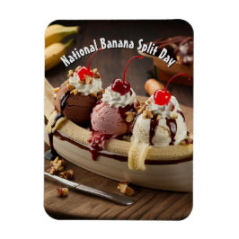Nationaler Tag der Bananensplit Magnet