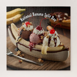 Nationaler Tag der Bananensplit Puzzle