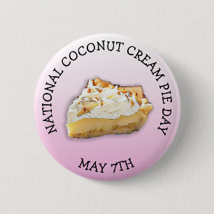 Nationaler Tag der Cremetorte 7. Mai Feiertag Butt Button