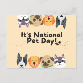 Nationaler Tag der Haustiere Postkarte