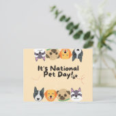 Nationaler Tag der Haustiere Postkarte (Stehend Vorderseite)