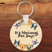 Nationaler Tag der Haustiere Schlüsselanhänger (Vorderseite)