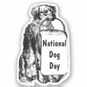 Nationaler Tag der Hunde Aufkleber (Vorderseite)