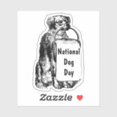 Nationaler Tag der Hunde Aufkleber (Blatt)