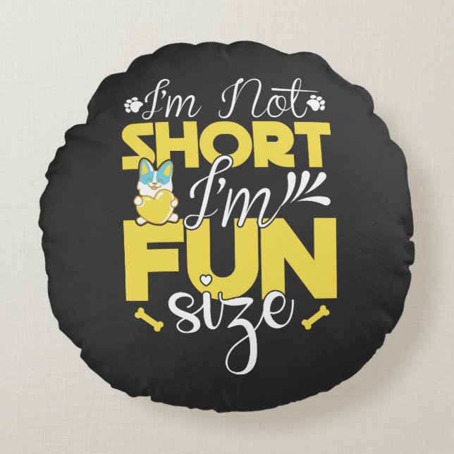 Nationaler Tag der Kurzen Mädchenbewertung Rundes Kissen (Vorderseite)