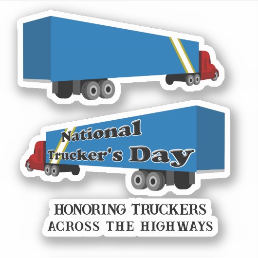 Nationaler Tag der LKW-Fahrer Aufkleber (Vorderseite)