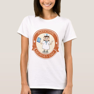 Nationaler Tag der Pflegekräfte Schild T-Shirt