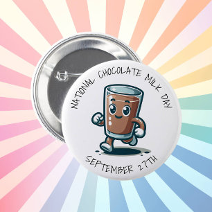 Nationaler Tag der Schokoladenmilch Button