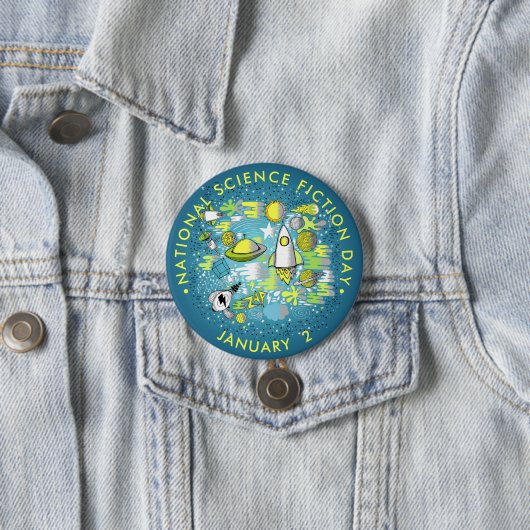 Nationaler Tag der Science Fiction Button (Beispiel)