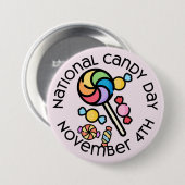 Nationaler Tag der Süßigkeiten Button (Vorne & Hinten)