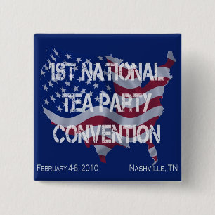 Nationaler Tee-Party-Versammlungs-Knopf Button