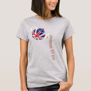 Nationaler Teetag, Union Jack Teapot T-Shirt