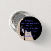 Nationaler Telecommunicator Wochen-Knopf Button (Vorne & Hinten)