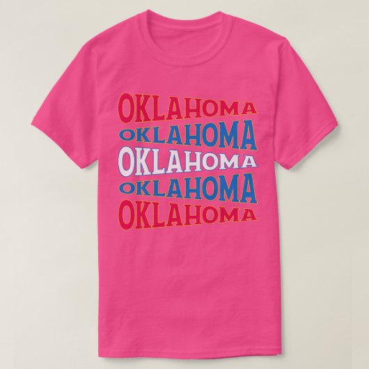 NATIONALER TEXT ART OKLAHOMA T-Shirt (Design vorne)